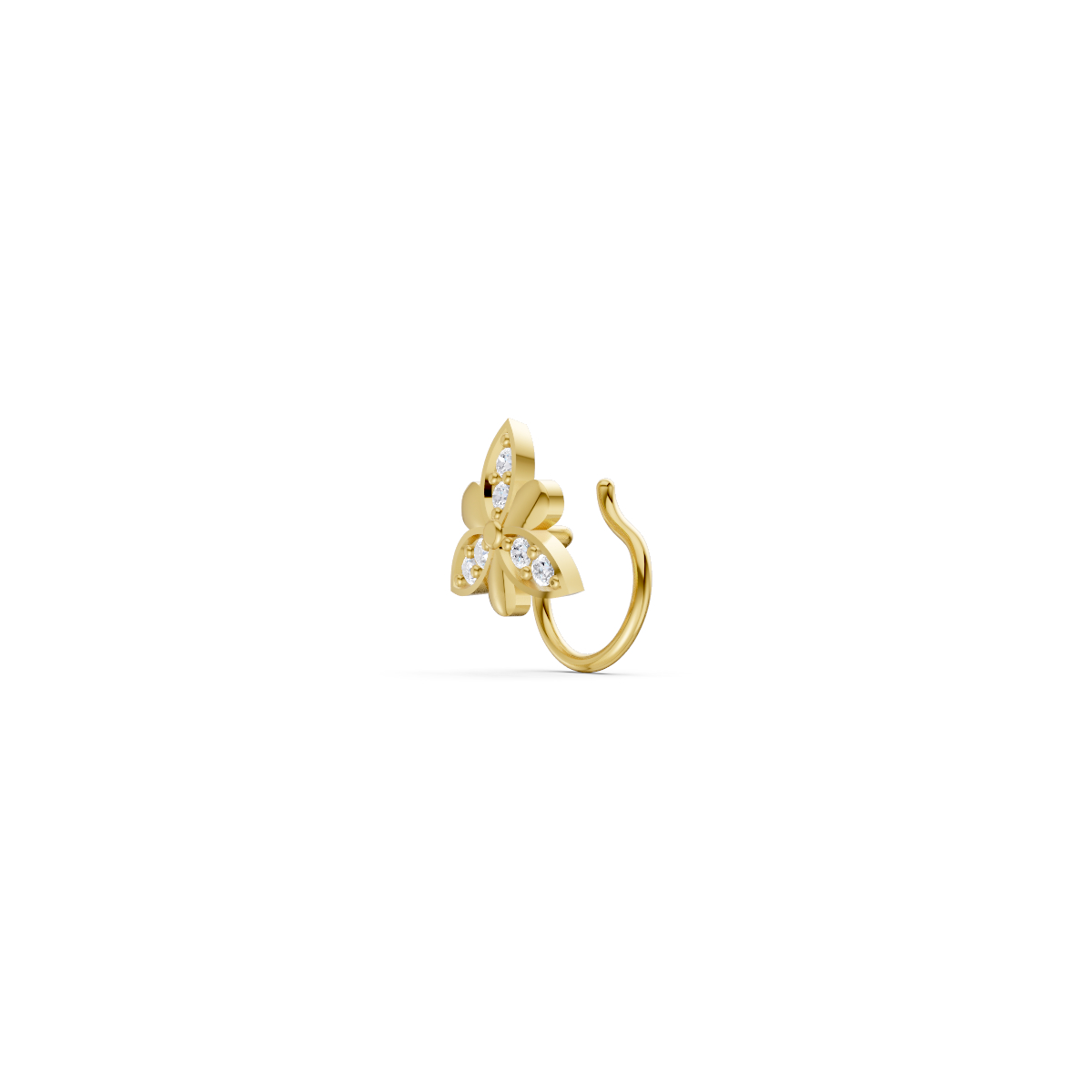 Floral Petal Nose Pin view 2